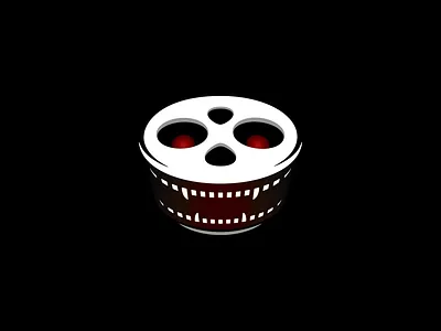 Cine Monster Logo branding cinema combination design faces graphic design horror logo pareidolia phenomenon reel skull terrifying ui vector