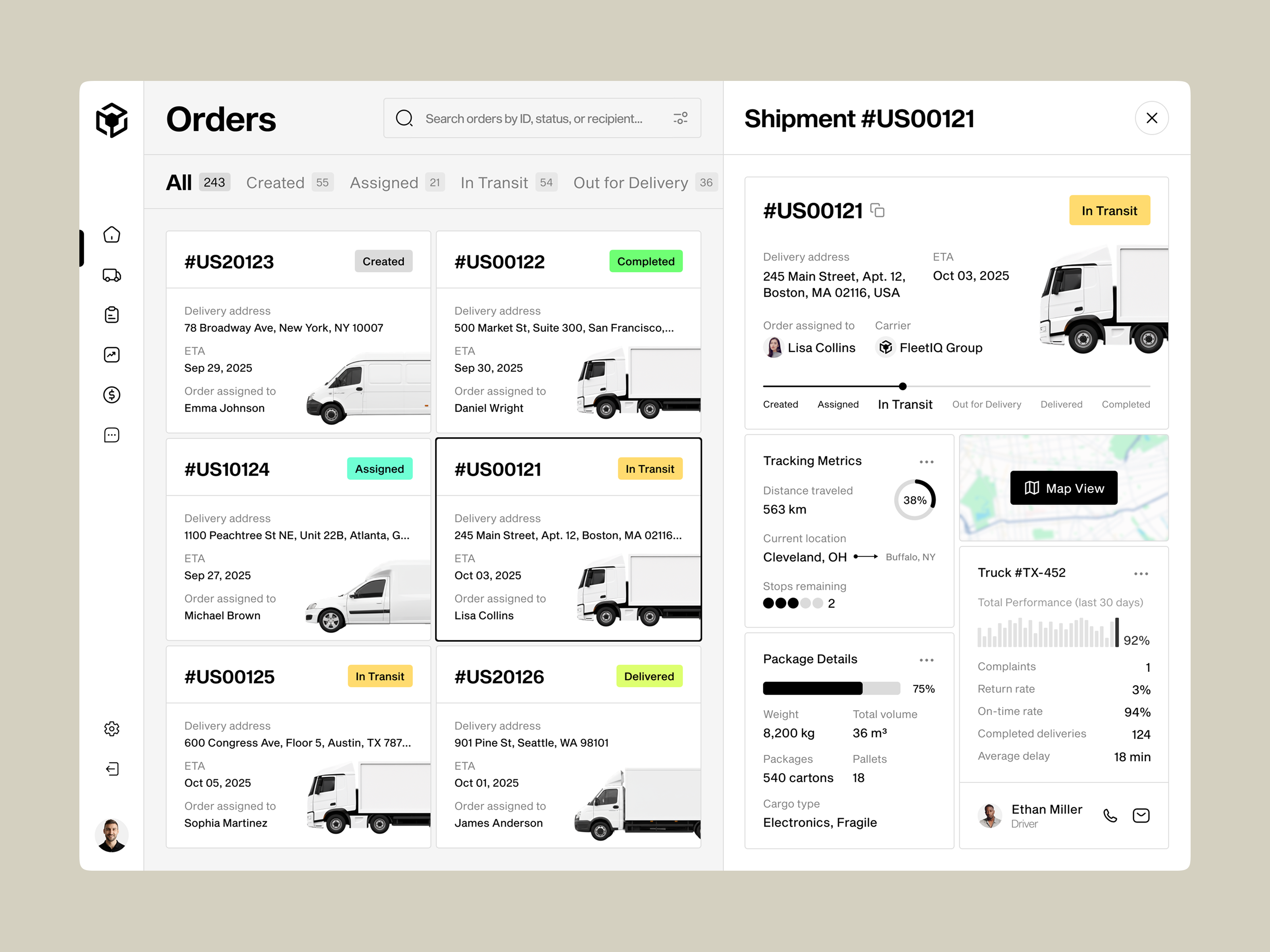 Real-Time Fleet Tracking Web Dashboard
