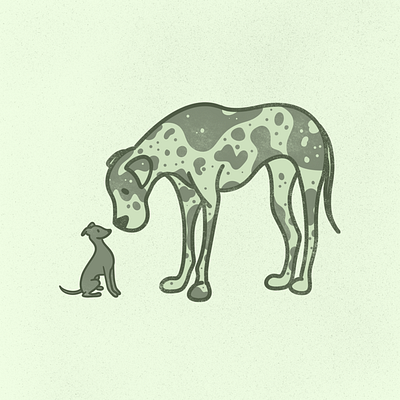 Tiny Tapper & Gentle Giant cute illustration digital art illustration procreate simple illustration