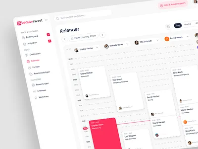 Salon CRM — Appointment Calendar & Booking Platform Design adminpanel appointmentapp b2bsaas beautyapp beautyindustry bookingapp calendarui complexui crmdesign dashboard hospitalitydesign lightui productdesign redui saasdesign salonmanagement schedulingapp serviceapp staffmanagement webdesign