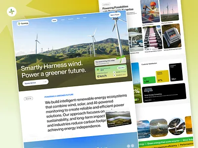 Sunergy: Clean Energy Landing Page UI/UX Design ai clean energy design dribble figma green tech landing page product design renewable energy saas design sunenergy ui ui design ux uxdesign web design website