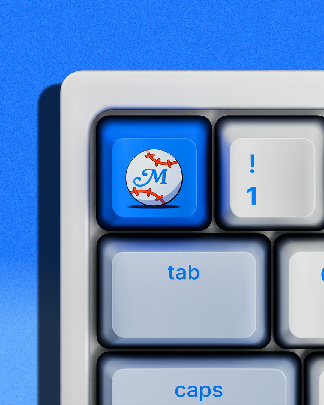 MelcGraphic's Keyboard ❘ Artist collection apple artist baseball cartoon collab collaboration computer custom dodgers fortnite gamer gaming illustration keyboard keycaps render yankee