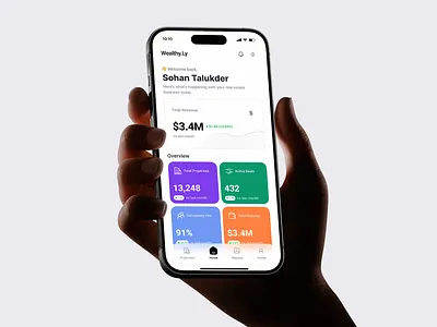 Property Management App - Mobile UI/UX Design app app design finance app fintech fintech app interface mobile mobile app mobile app design property management real estate app ui ui ux design ux wealth