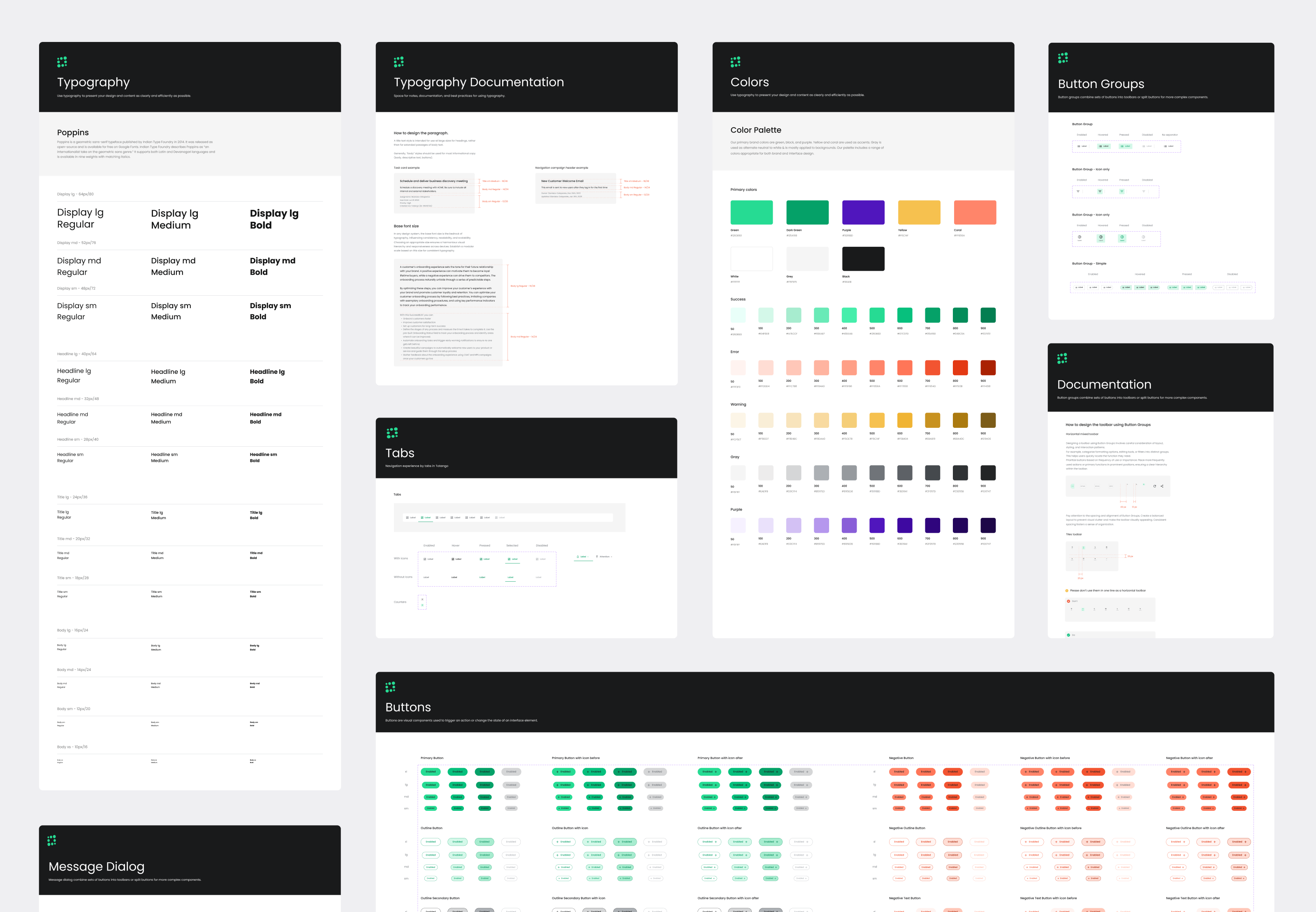 Totango Design System b2b web app branding design system saas saas dashboard design style guide ui