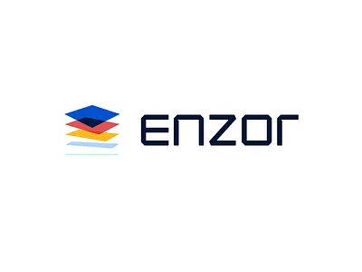 Enzor_logo ai app logo artificial intelligent book branding creative drive education file logo logo design logotype overlap page paper tech typography