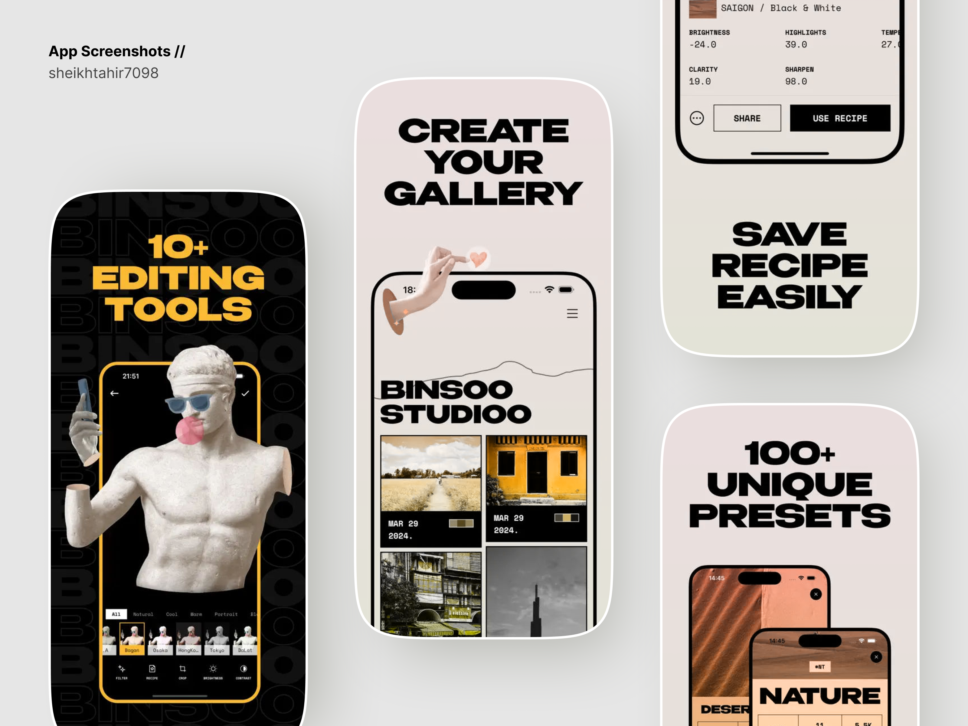 Example of Custom App Store Screenshots