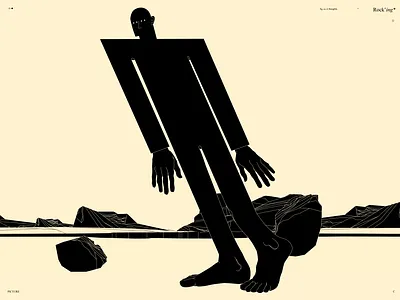 Rocking composition conceptual illustration contemprorary design dual meaning editorial editorial illustration emotions everyday figure figure illustration illustration laconic lines minimal philosphy poster psychology psychology illustration rocking