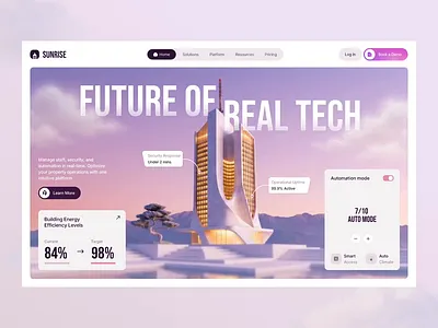 Landing Page for a Real Estate Platform — Sunrise design agency interface design landing page product design property website design real estate design real estate landing page real estate web design real estate website real estate website design saas design saas website startup design startup website ui design ux design valmax web app design web ui website design