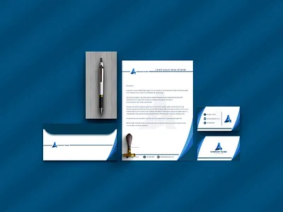 Stationary Design 3d branding busness card design envelope graphic design illustration letter head vector visiting car