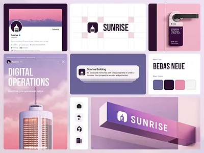 Branding for a Real Estate Platform — Sunrise brand identity branding and identity branding template business branding company identity design agency interface design logo design product design property management app property ui real estate design saas branding saas design startup branding startup design ui design valmax visual identity web app design