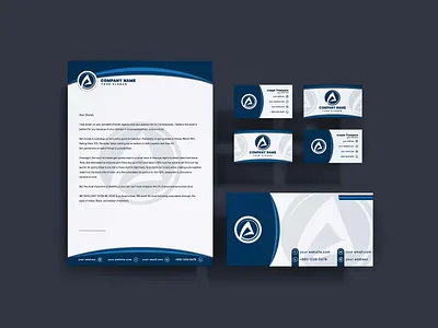 Stationary Design 3d branding business card design envelope graphic design illustration letter head logo stationary vector visiting card