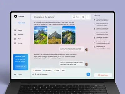 Customer Service Chatbot UI for a SaaS Website ai landing page b2b saas b2b website chat app chat ui chatbot ui corporate website modal ui modern website popup professional website responsive web design saas dashboard service page ui design ui ux design web app web design web form web ui