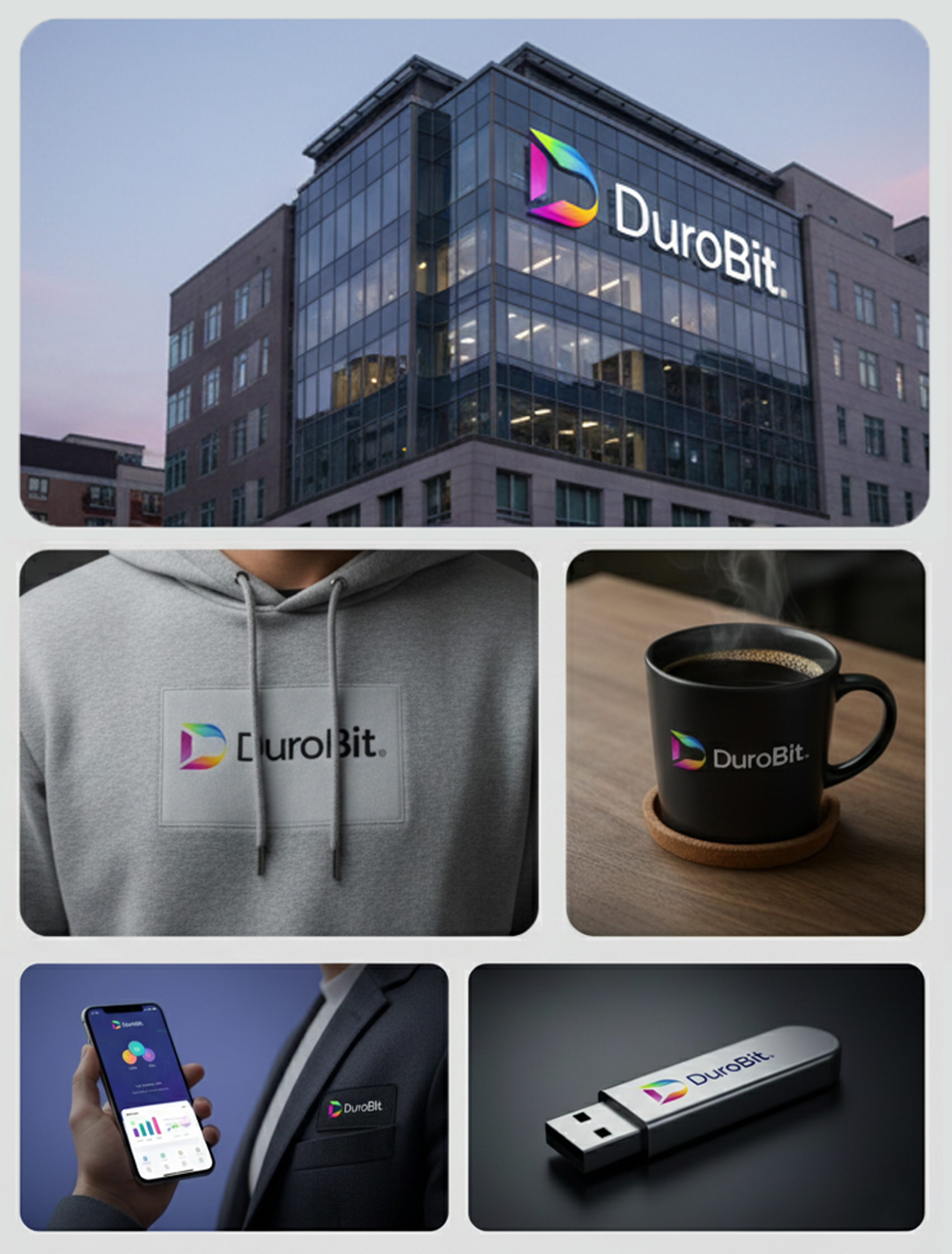 DuroBit — Full Brand Identity System animation brand guidelines brand identity brand system branding design graphic design identity design logo logo design logo mark logo mockup motion graphics visual identity