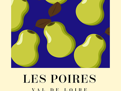 Les Poires design francis french graphic design illustration nature pear poster vector