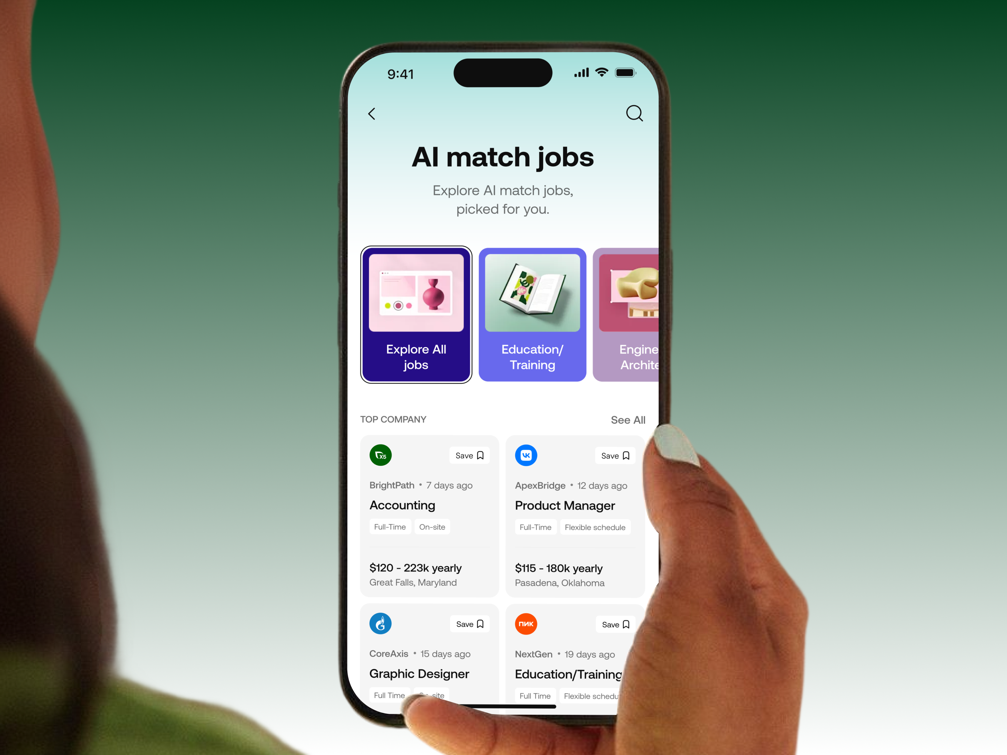 AI-Powered Job Finding Mobile App