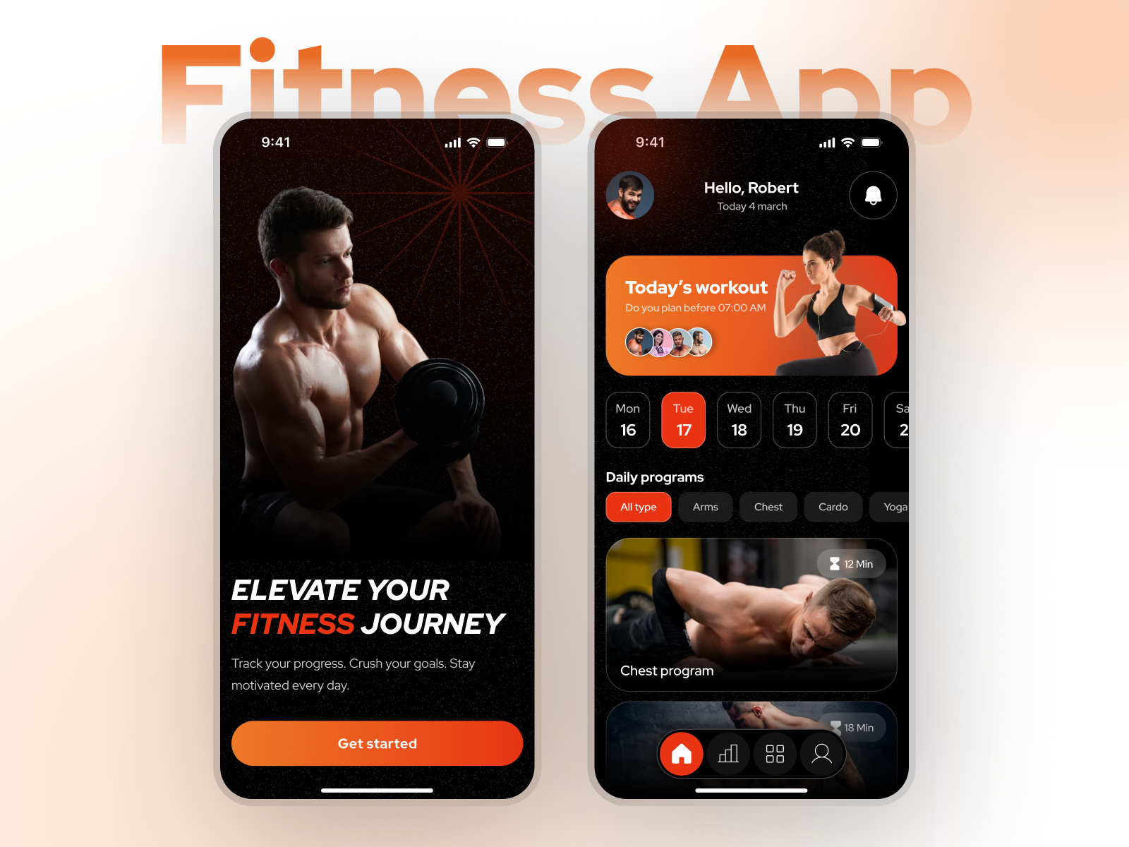 Example of Mobile App Design (5 Screen)