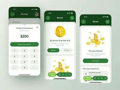 Bitcoin Wallet & Mobile Banking App UI Design app banking app bitcoin crypto wallet finance app fintech iosapp mobileui wallet app web