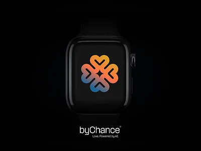 ByChance ai app ai dating brand identity brand strategy branding dating app identity logo mark symbol visual identity