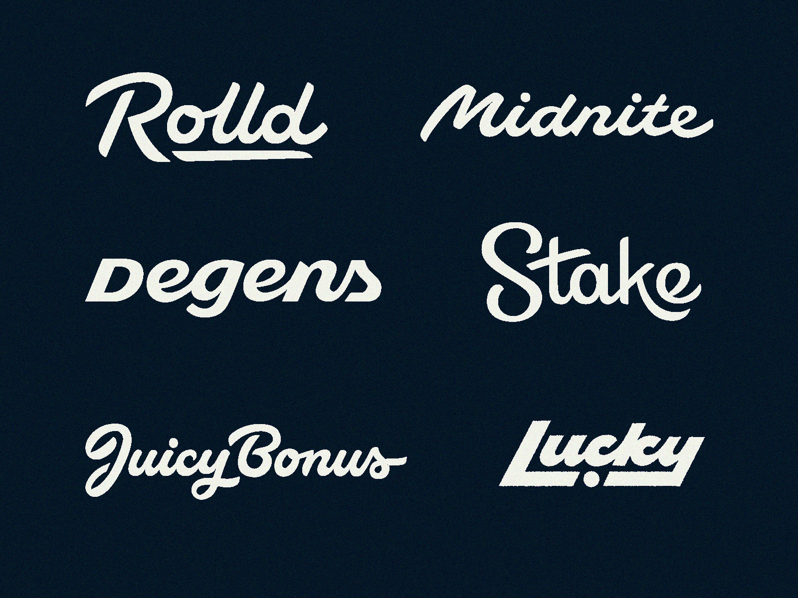 Example of 6 online casino logo's