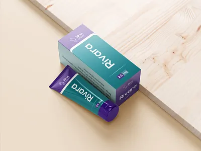 Rivara Pharma Pill Box & Tube Design 3d ai box box mockup branding business design graphic design medicine packaging modern packaging pharma pack pills box