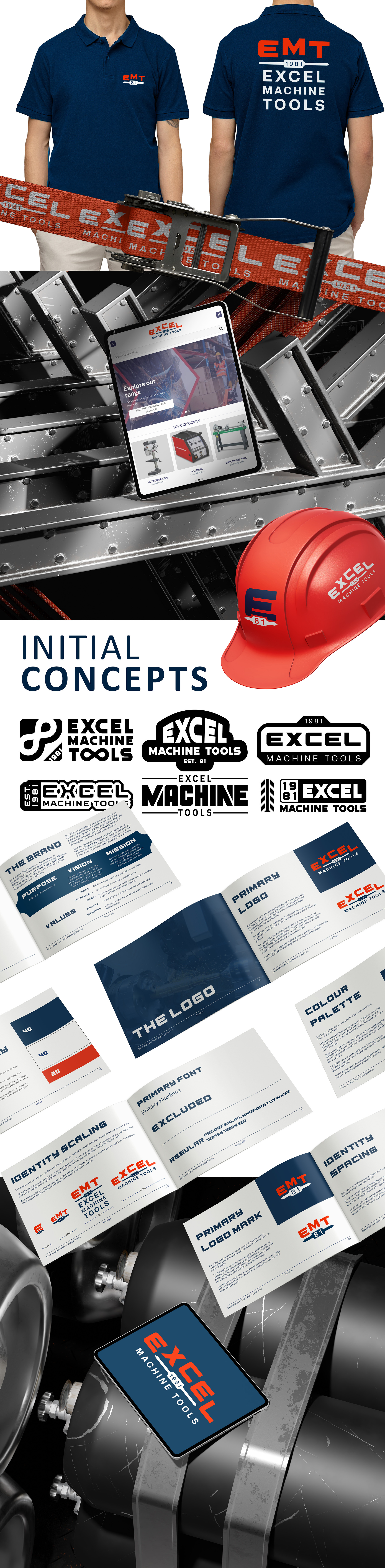 Machine Tools Brand Identity brand identity custom logo graphic design logo design visual identity
