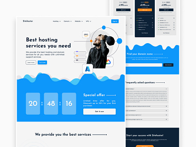 Sitehoster | Hosting Services Website cloud design web domain host hosted hosting hosting web internet landing page modern pricing provider server service ui uiux ux web design web hosting website hosting