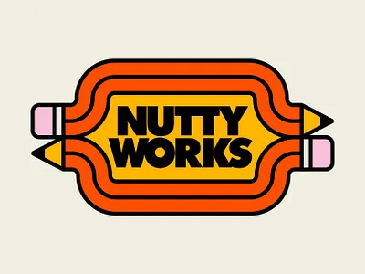 Nutty works final version, v5/26 brand branding creative design graphic design icon illustration logo mark pencil personal