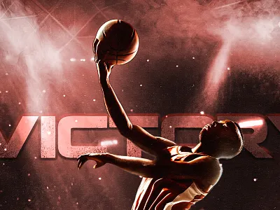 Cinematic Basketball Poster Design | Victory Sports Concept athlete poster basketball design basketball poster cinematic design creative poster design showcase digital art graphic design photo manipulation photoshop design poster artwork poster design poster inspiration social media design sports branding sports design sports graphics sports marketing sports poster visual design