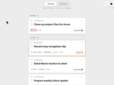 Loop Tasker is live ✅ animation flow loop project management task web app