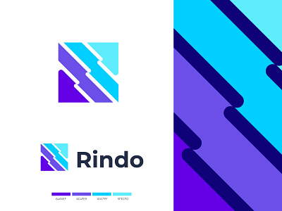 Rindo l identity design abstract app icon brand identity branding graphic design icon identity lettering logo logo mark logodesign logos logotypo minimal modern monogram vector