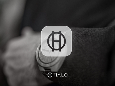 HALO Watch company logo app icon a b c d e f g h i j k l m n blockchain branding creative crypto digital direction ecommerce logo designer luxury manage management men men watch resource time track tracking unique watch