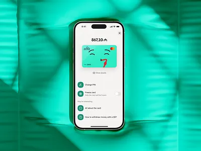 Fun digital card finance mobile ui