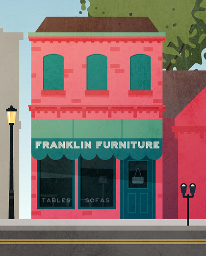 Franklin Furniture building illustration