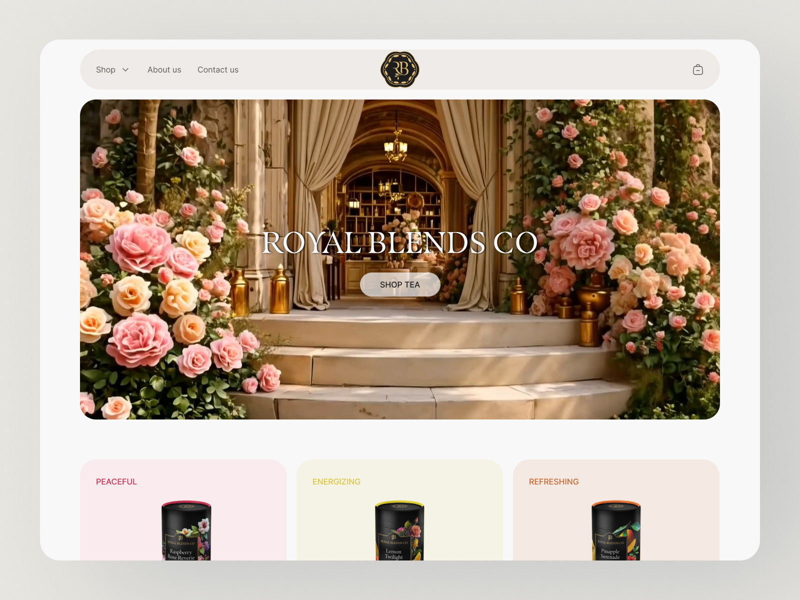 Royal Blends Co — Premium Tea Ecommerce on Shopify botanical dtc ecommerce organic premium brand shopify tea