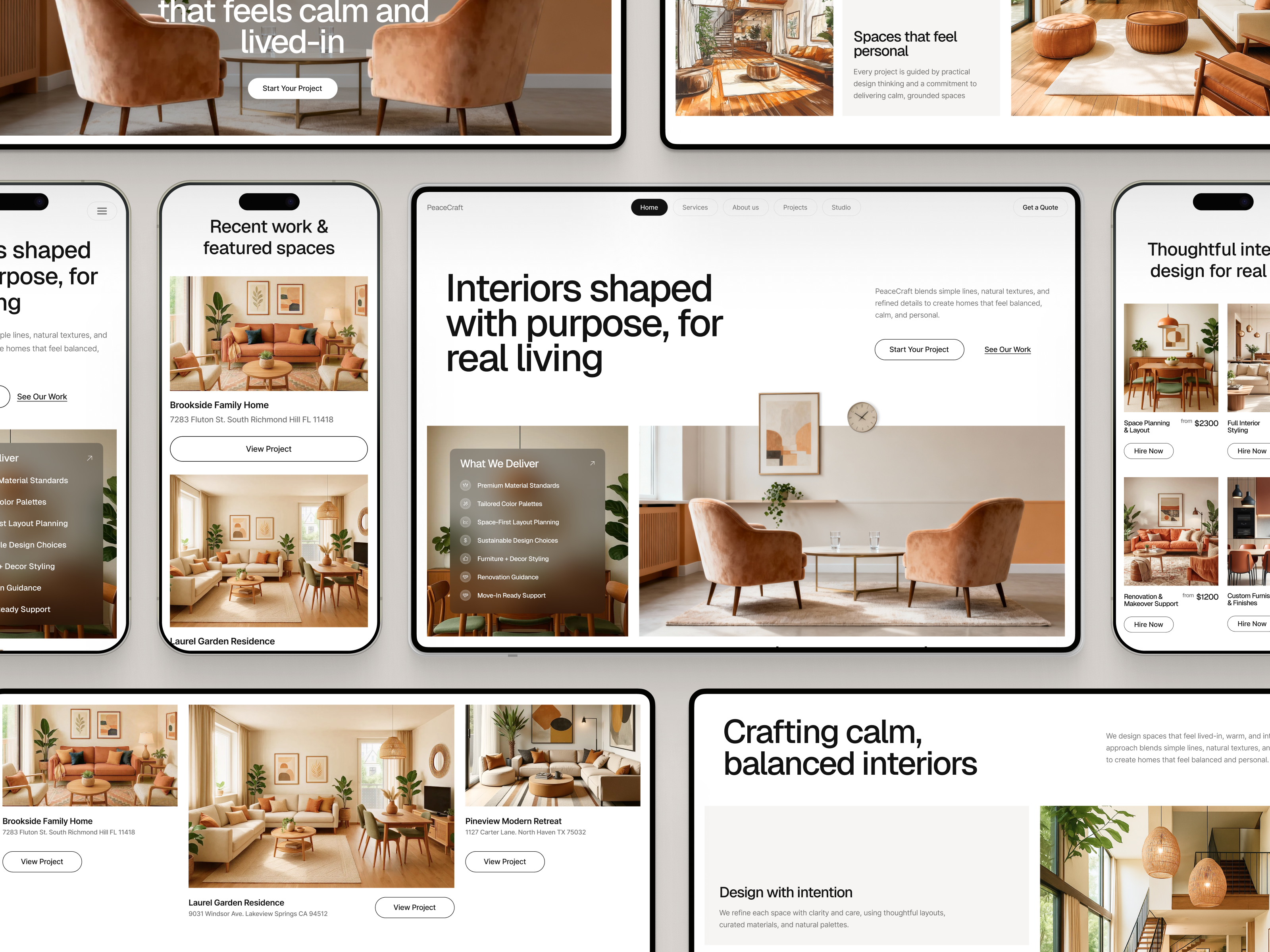Example of Custom Website Design (3/6 Subpages)