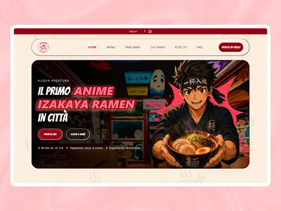 Anime Ramen Restaurant Website UI anime design figma food ui immersive experience izakaya menu design ramen website restaurant booking restaurant website ui design ux design