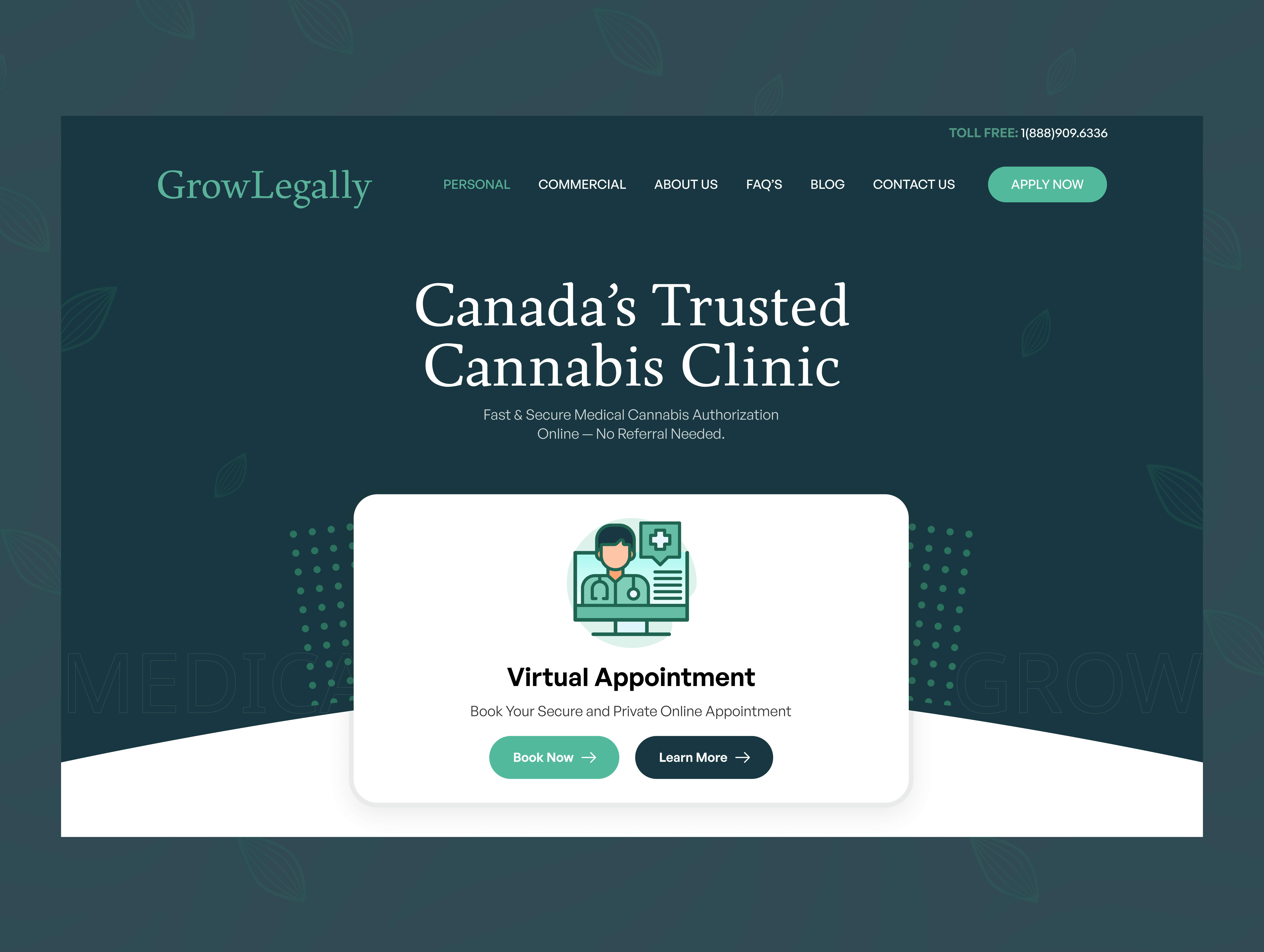 Cannabis Medical Clinic Website Design