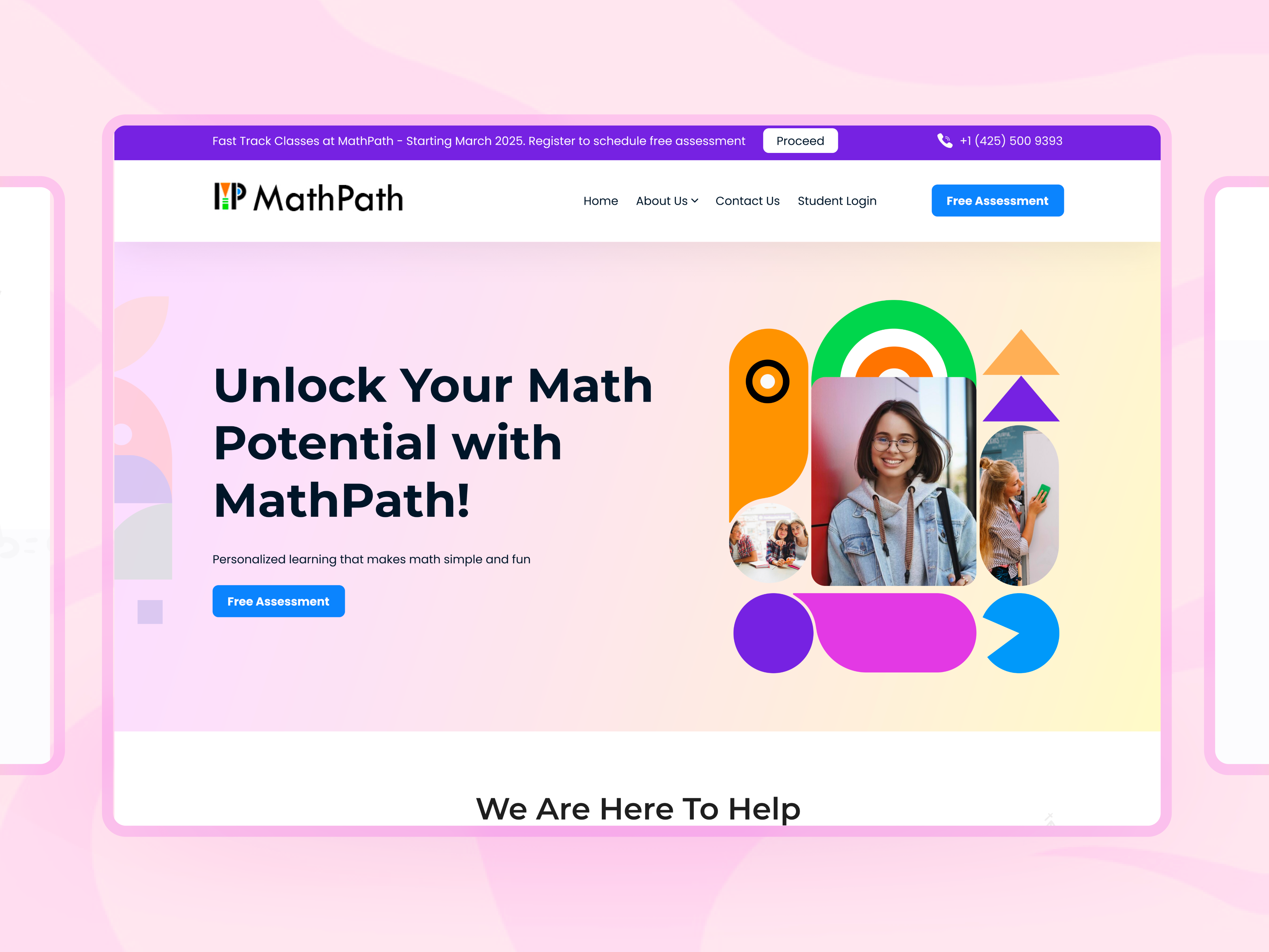 Math Learning Platform Website UI Design