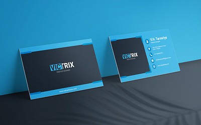 VICTRIX Business Card 3d animation branding businesscard graphic design logo motion graphics ui webdesigner