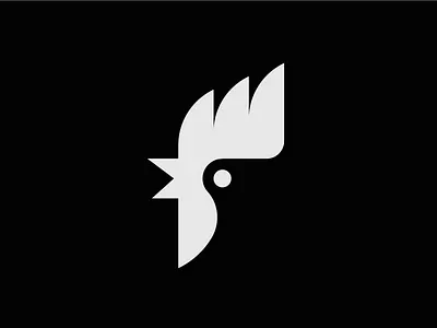Rooster logo animal bird bold business chicken circle company designer farm graphic design logo logo design logotype mark minimal rancho rooster shape simple symbol
