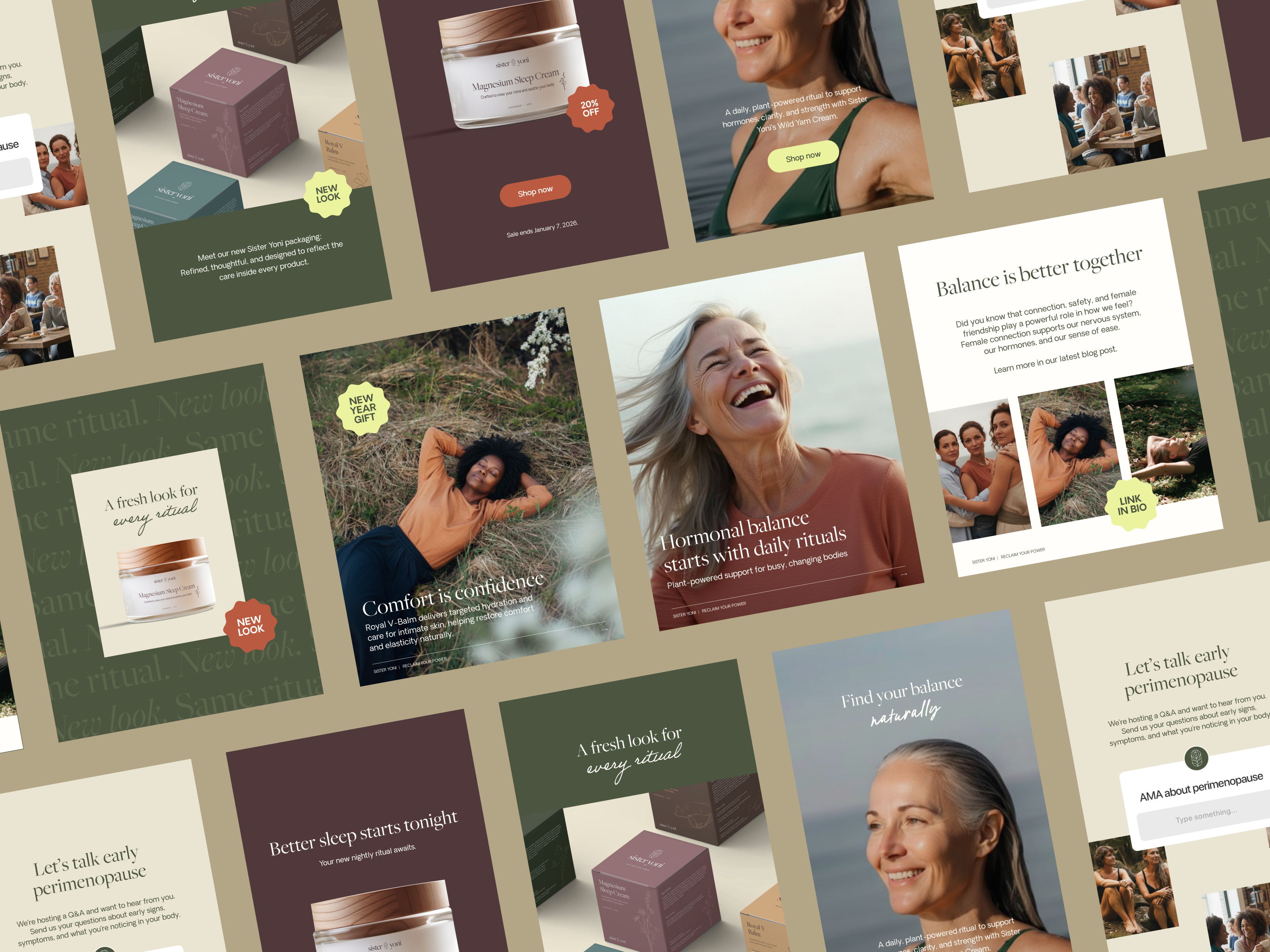 Branding & packaging design for Sister Yoni women's lotion brand