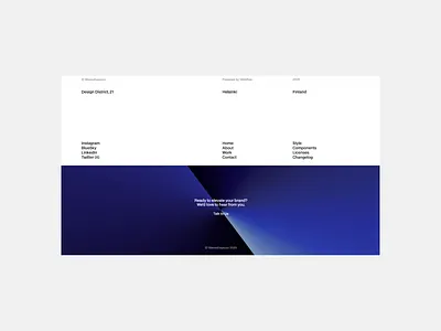 The Blueprint - Footer 08 component library footer section minimalism web design webflow
