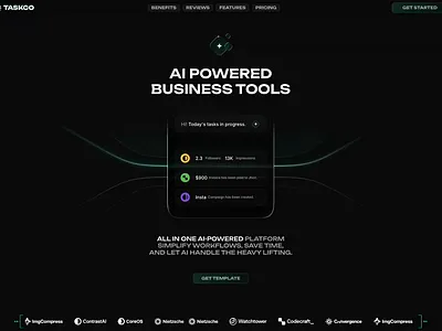 AI Saas Animation ai animation landing page saas ui