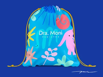 Dra Moni Branding animals branding cartoon character color cute design doctor illustration logo