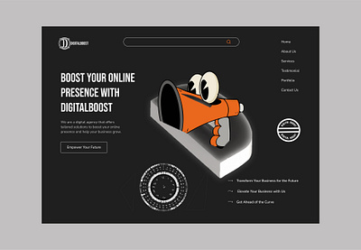 Digital Agency app branding business design exploration design graphic design illustration landing page logo typography ui user interface ux vector