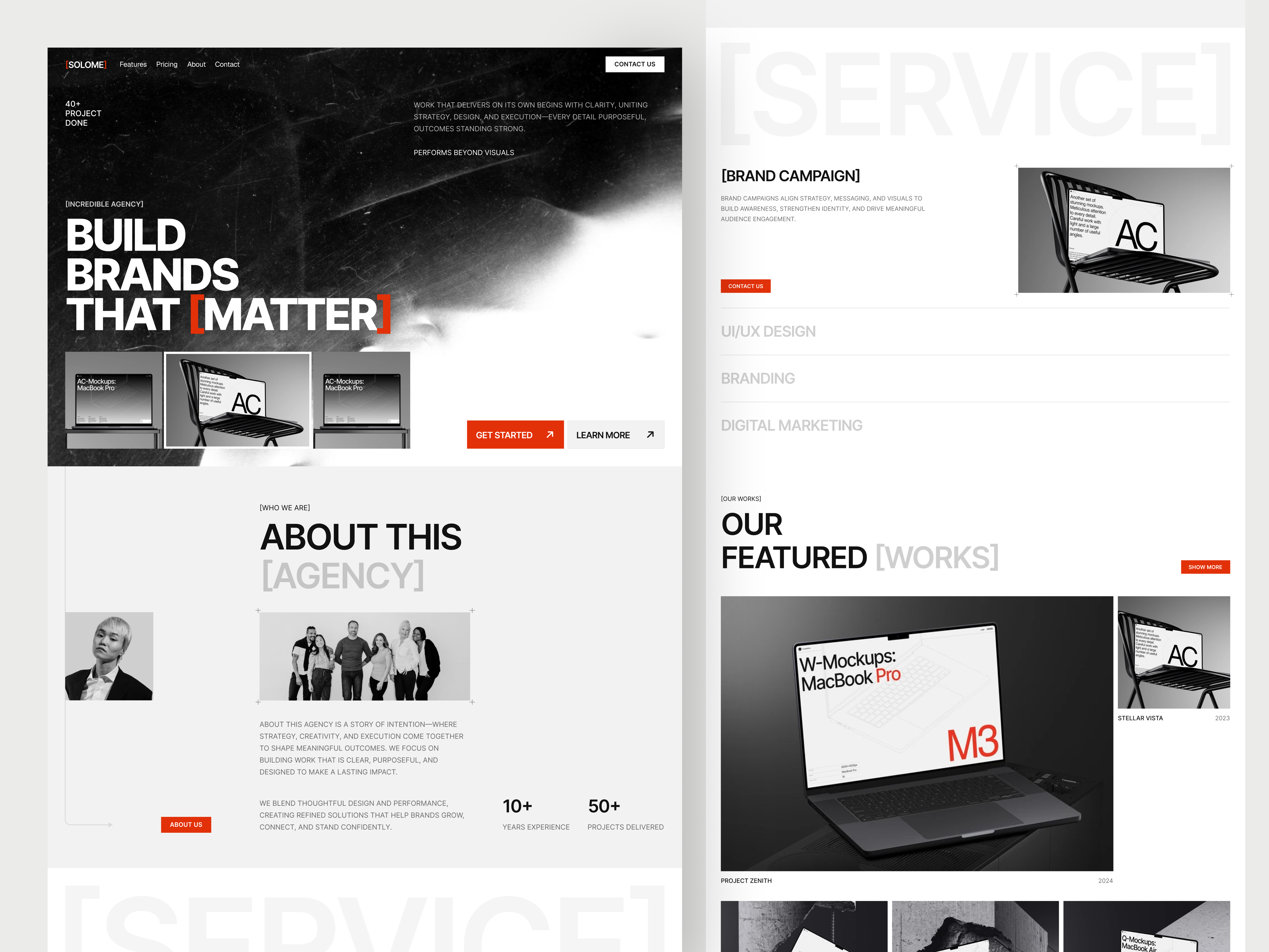 Example of SOLOME - Digital Agency Landing Page
