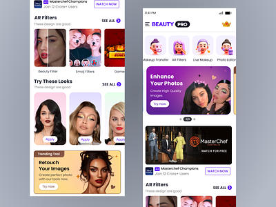 beauty app app beauty app beauty pro branding design graphic design homepage illustration logo pro strap ui ux vector