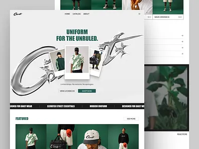 Curnt - Streetwear Landing Page brand identity branding creativewebdesign design ecommercedesign editorialdesign emura studio fashionbrand fashiondesign fashionwebsite graphic design logo minimaldesign streetstyle streetwear streetwear landing page ui uxui visual identity webdesign