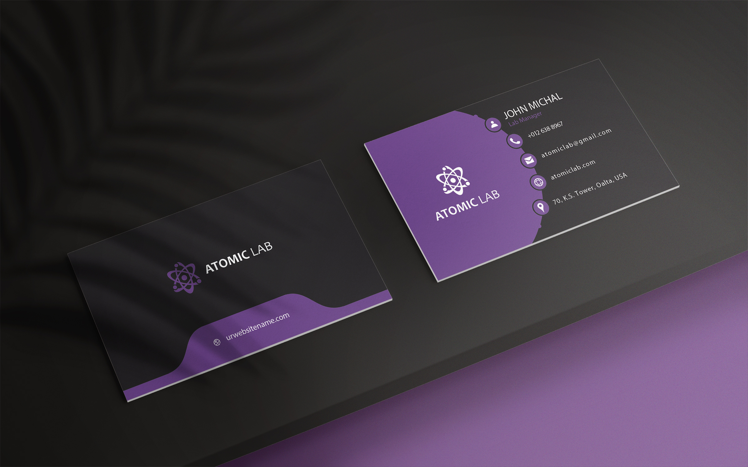 Atomic Lab Business Card by Vivek Tarsariya on Dribbble