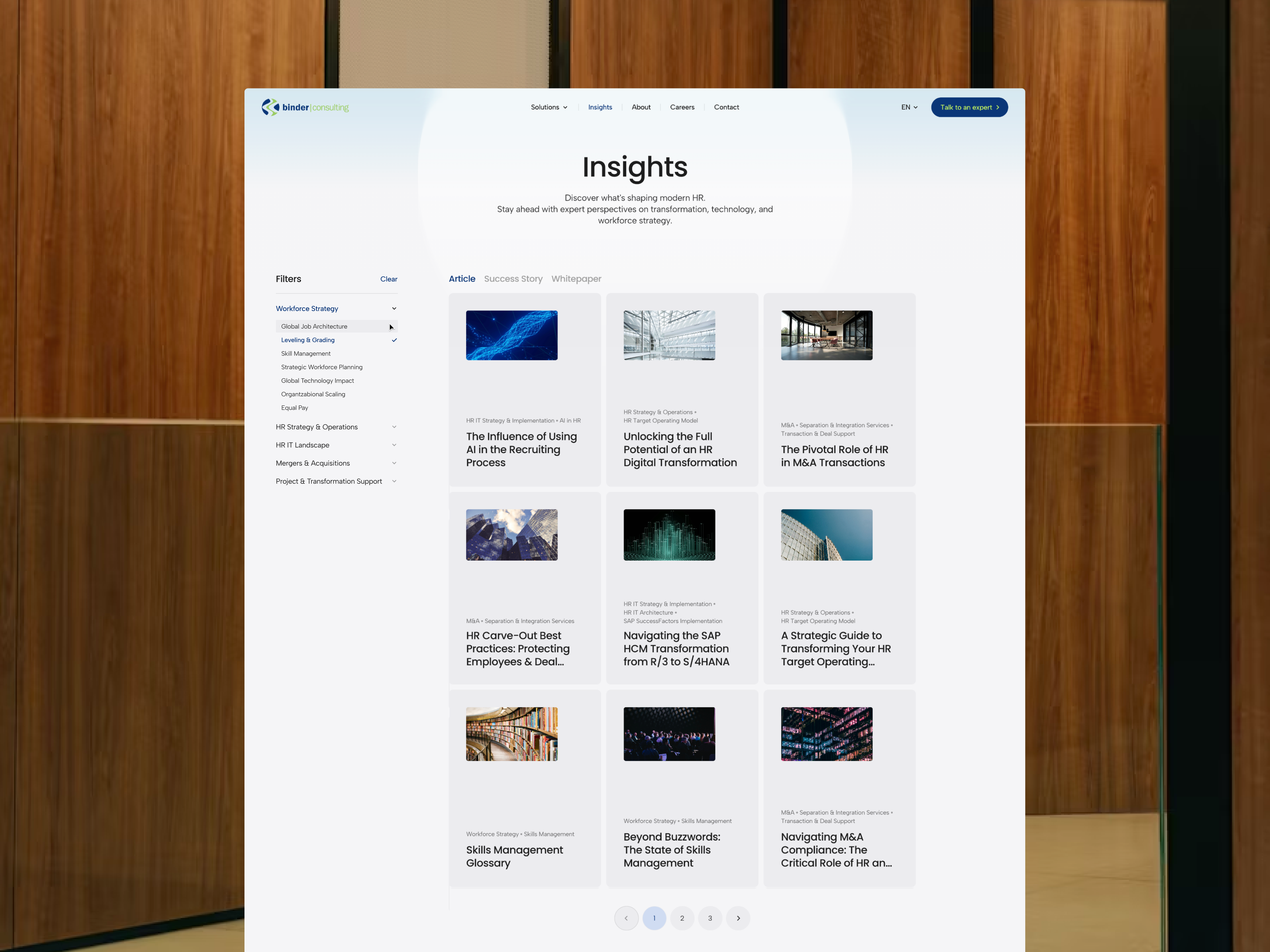 Insight page: three content types, zero friction